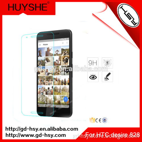HUYSHE import mobile phone accessories crystal clear screen protector tempered glass screen protector for HTC desire 828